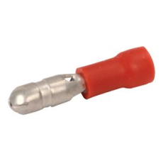 RUNDSTECKER Fast-on 4mm rot isoliert