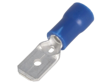 FLACHSTECKER Fast-on 6.3mm blau isoliert