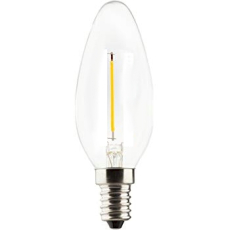 E14 230V 1,2W Led Klar 130lm Filament Kerze 2700K