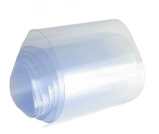 Schrumpfschlauch 45mm - 22,5mm 72mm flach transparent /Meter