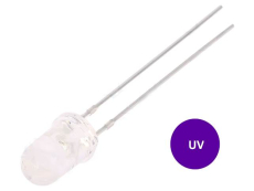 LED 5mm UV 370-380nm 15 20mA 3-3,8V