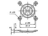 Lftergitter 40x40mm Metall