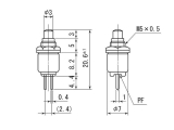 Microtaster rot 16,2mmx7mm M5 subminiatur