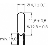 Drahtlmpchen 24V 40mA 0,96W DM=4.1mm L=11.5mm