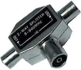 Antennensplitter 2St/1Ku TV 3,5dB Metall