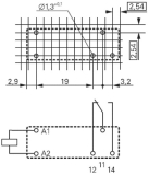 Relais 24VDC 1xUM 8A/240 V 6pin Schrack