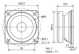 Lautsprecher 66,5 h31,8mm 8Ohm 15W VISATON