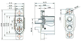 XT60H Flanschstecker 2pol 30A 500VDC gelb vergoldet