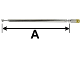 Teleskopantenne DM6mm, Lnge 277mm bis 952mm