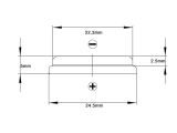 CR2450N Lithium 3V 540mA 24x5mm Renata