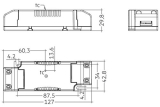 Vorschaltgert fr LED 900mA 33-60VDC 127x43x30mm