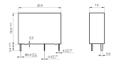 Relais 24VDC 1XEIN 5A/30V Monostabil HF46F