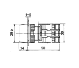 Druckschalter 22mm grn NC+NO 3A/230VAC IP65 beleuchtbar