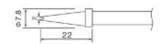 Ltspitze 2mm 5.7mm auen fr ZD-99 420201